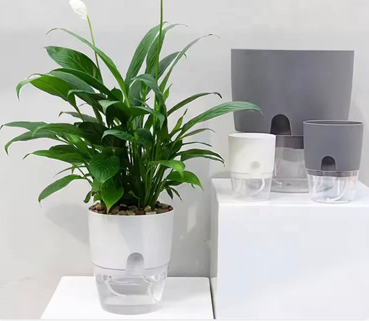 Automatic Self-Watering Plant Pots – Durable Plastic Flower Pots for Home & Garden