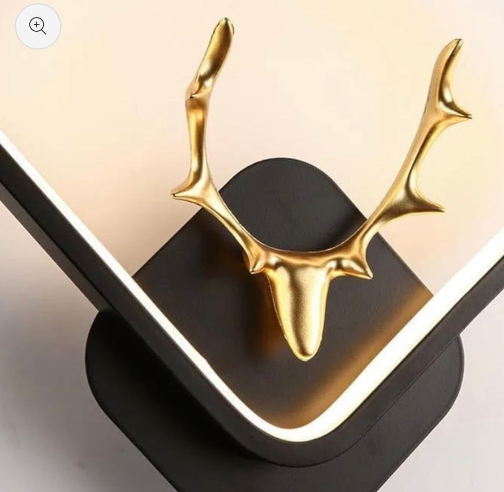 Aluminium Deer Pendant Light – Black Decorative Ceiling Lamp For Living Room & Bedroom (Pack of 2)