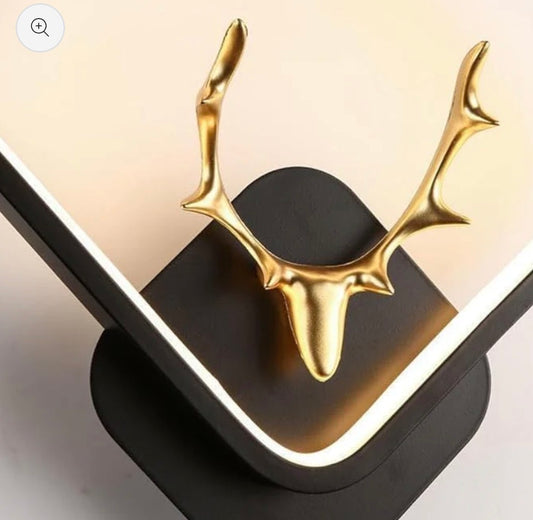 Aluminium Deer Pendant Light – Black Decorative Ceiling Lamp For Living Room & Bedroom (Pack of 2)