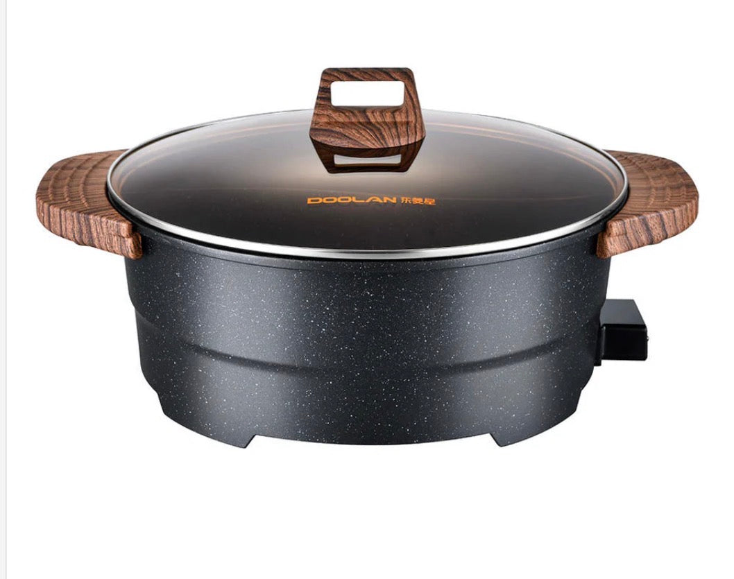 7.5L Large Electric Skillet – Non-Stick Hotpot With Divider, Multifunctional Cooking Appliance