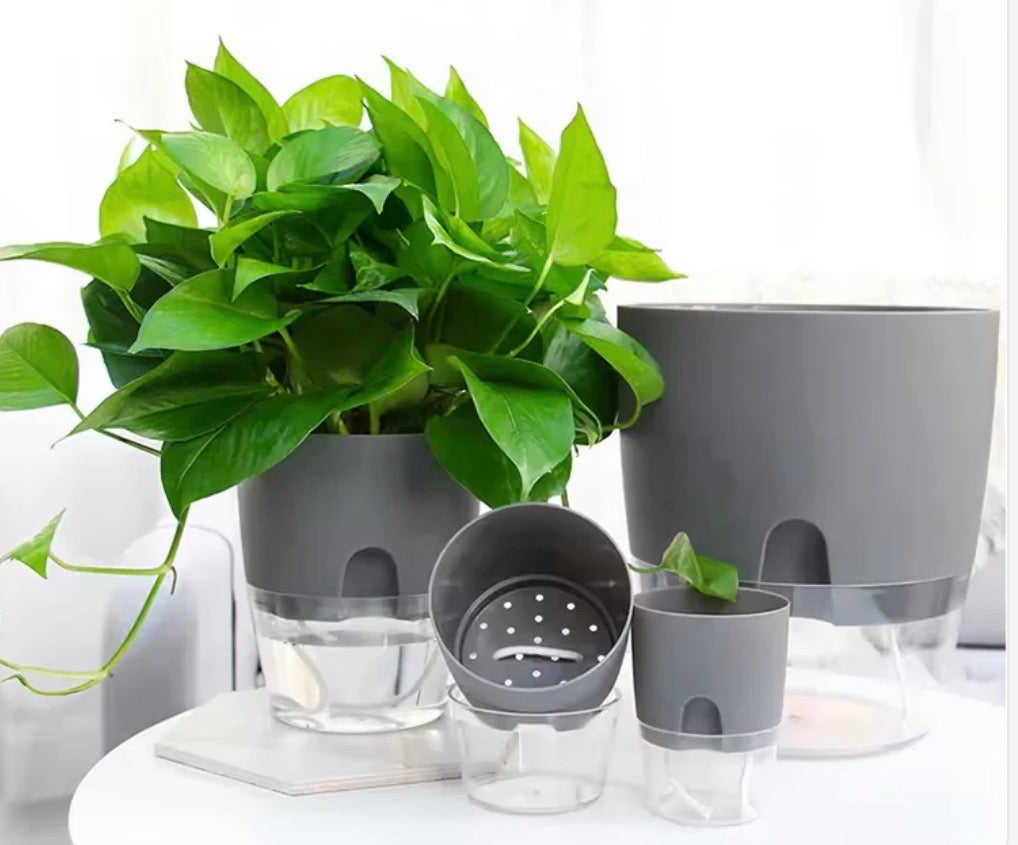 Automatic Self-Watering Plant Pots – Durable Plastic Flower Pots for Home & Garden