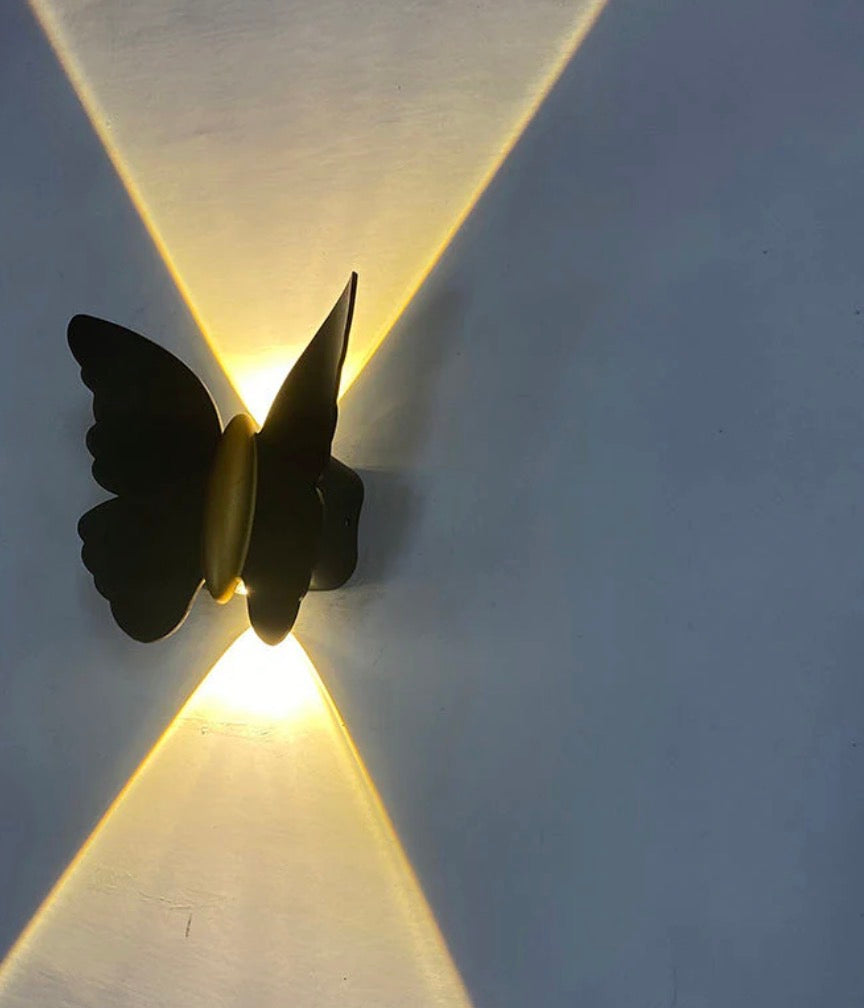 Hagood 6W Butterfly Outdoor Wall Light – Waterproof Up & Down Lamp For Garden, Living Room & Hotel