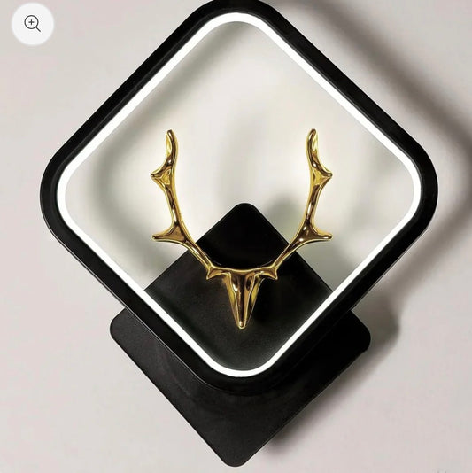 Aluminium Deer Pendant Light – Black Decorative Ceiling Lamp For Living Room & Bedroom (Pack of 2)