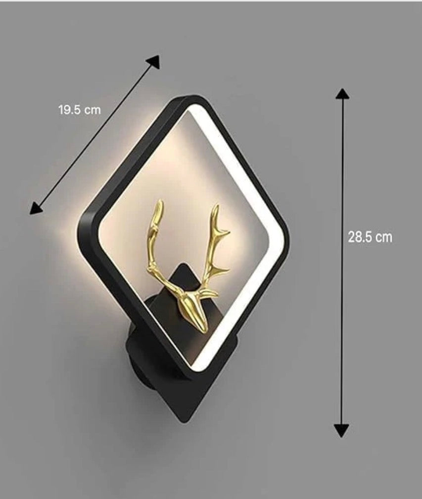 Aluminium Deer Pendant Light – Black Decorative Ceiling Lamp For Living Room & Bedroom (Pack of 2)