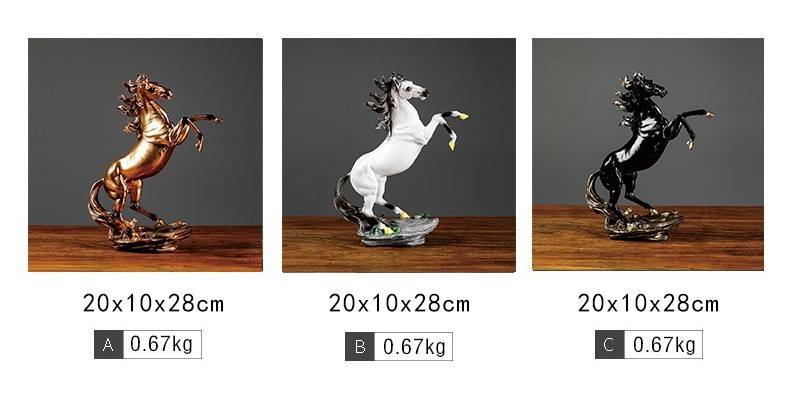 Elegant Modern Resin Horse Statue for Home Office Decor Gift
